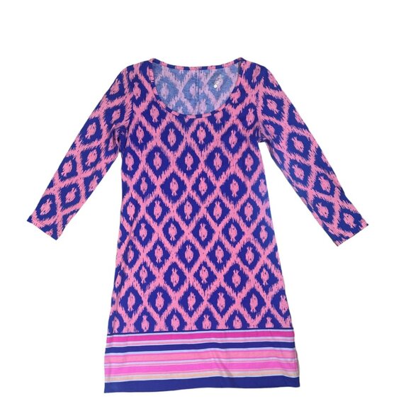 NWOT Lilly Pulitzer Beacon T-shirt Dress Pink and Blue Size XS - Picture 3 of 7